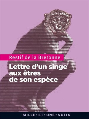 cover image of Lettre d'un singe aux autres de son espèce